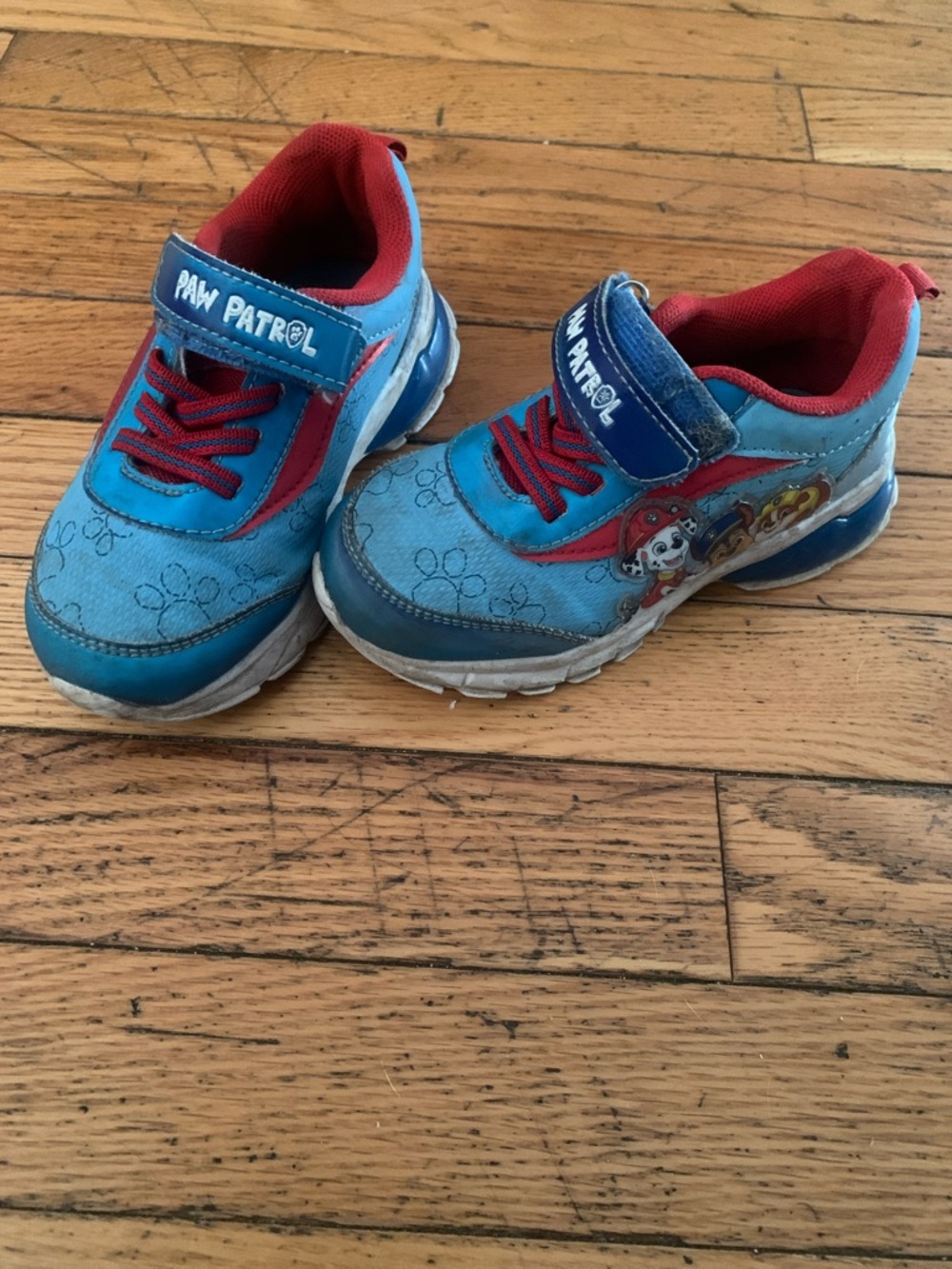 Kids paw patrol light up shoes size 9